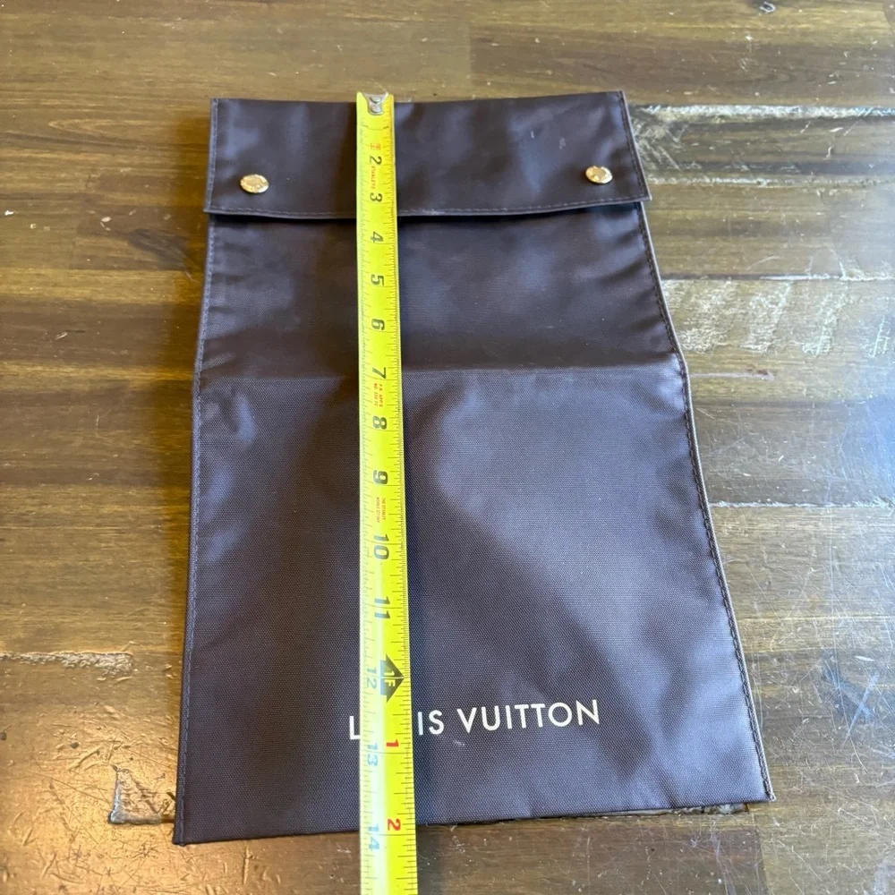 Louis Vuitton Snap Button Pouch Dust Bag PVC Swimsuit Storage Dust Travel Brown